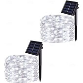 halpa Aurinkokiekevalot-1/2kpl aurinko-LED-valo, vedenpitävät ulkopuutarhakeijuvalot, tuikuva led-lamppu joulujuhlakoristeisiin