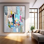 preiswerte Stillleben-Gemälde-abstrakte Malerei handgemachte moderne bunte Pattle Knife Ölgemälde handgemalte Wandkunst abstrakte Gemälde auf Leinwand Acryl Meer Ölgemälde Wandkunst Ozean Fine Art Ölgemälde für Schlafzimmer Kunst