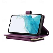 cheap Samsung Cases-Phone Case For S24 Ultra S24 Plus S24 S24 FE S23 S22 S21 S20 Ultra Plus FE A55 A35 A25 A15 5G A54 A34 A14 A73 A53 A33 A23 A13 A72 A52 A32 A22 A12 A51 Flip Cover with Stand Holder Zipper with Wrist