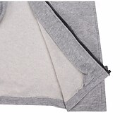 economico felpe con cappuccio da uomo di base-Per uomo Felpa con cappuccio e zip Felpa con cappuccio a zip intera Felpa con cappuccio in pile Nero Blu Grigio chiaro Con cappuccio Liscio Zip Up Tasche Sportivo Giornaliero Per eventi Poliestere