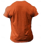 billiga Roliga T-shirts för män-Herr Text T-shirt Kortärmad T-shirt 3D-tryck Rund hals Skjorta Mode Fritids- Gata Utomhussport Dagligen Svart Orange Grå Sommar Vår Kläder S M L XL XXL XXXL