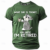 voordelige Grappige T-shirts voor mannen-Voor heren Hond Tekst T-shirt Korte mouw T-shirt 3D-afdrukken Strakke ronde hals Overhemd Modieus Sportkleding Straat Buitensporten Zwart Rood Donkergroen Zomer Lente Kleding S M L XL XXL XXXL