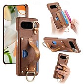 お買い得  その他のスマホケース-電話 ケース 用途 ピクセル9プロXL Pixel 8 Pro Pixel 8 ピクセル9 Pixel 7 Pixel 7 Pro Pixel 6 Pixel 6 Pro バックカバー スタンド付き リストストラップ付き カード挿入口 レトロ風 TPU PUレザー