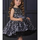 preiswerte Partykleider-kinderkleidung Mädchen Party Kleid Feste Farbe Langarm Leistung Gitter Prinzessin Süß Gitter Mitte der Wade Etuikleid Tüll-Kleid Sommer Frühling Herbst Kinder Schwarz Wein Marineblau