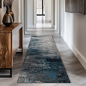 abordables Alfombras de cocina y esteras-Alfombra de pasillo peluda estilo bohemio vintage, suave, antideslizante, lavable, para entrada, cocina, baño y dormitorio
