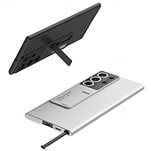 cheap Samsung Cases-Phone Case For Samsung Galaxy S24 Ultra S23 Ultra S22 Ultra S25 Ultra Back Cover with Stand Holder Support Wireless Charging Shockproof PC