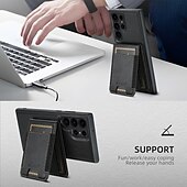 Недорогие Чехлы для Samsung-телефон Кейс для Назначение S24 S24 Ultra Plus S23 Ultra Plus S23 S22 S22 Плюс Ультра S25 Ультра Кейс на заднюю панель со стендом Съемный Магнитный Ретро ТПУ ПК Кожа PU