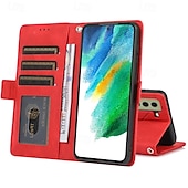 abordables Coques Samsung-téléphone Coque Pour S23 S22 S21 S20 Plus Ultra S21 FE A72 A52 A32 A22 A12 A71 A51 A31 A21s S20 FE Couvercle rabattable Avec Support avec dragonne Fente pour carte Rétro TPU faux cuir