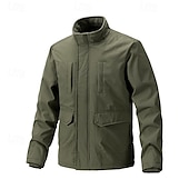 preiswerte Fleece &amp; 3 in 1 Jacken-Herren Soft Shell Jacke Wanderjacke Draussen Windundurchlässig Windbreaker-Jacke Reisen Schwarz Armeegrün Khaki