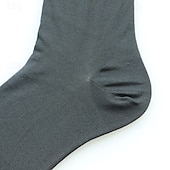 levne Pánské elitní doplňky-Pánské 1 pár Ponožky Černá Námořnická modř Barva Pléd Kostkovaný Geometrie Formální Svatební Výročí Tenké Jaro &amp; podzim Úplet Elegantní