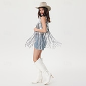 cheap Tops-Retro Vintage 1970s Disco Vest Sequins Tassel Fringe Women&#039;s Carnival Costume Masquerade Performance Pride Parade Pride Month Adults&#039; Vest