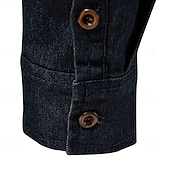economico Camicie da uomo-Per uomo Camicia Camicia in calicò Maglietta informale Camicia con bottoni Camicia di jeans Liscio Giornaliero Da mare Blu chiaro Nero Blu Grigio scuro Manica lunga Colletto Primavera estate