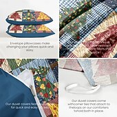 baratos Quarto de Natal-Papai Noel 100% algodão conjunto de edredom de Natal completo 3 peças roupa de cama de Natal para crianças - colcha de Natal macia e aconchegante com fronhas