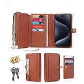 levne Pouzdra pro iPhone-telefon Carcasă Pro iPhone 16 Pro Max Plus iPhone 15 Pro Max Plus iPhone 14 13 12 11 Pro Max Plus Mini iPhone 14 Pro Max iPhone 13 12 11 Pro Max Zadní kryt Pouzdro na peněženku Magnetické Zip Slot
