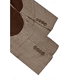  giacca blazer in tweed a spina di pesce da uomo vintage taglie forti vestibilità regolare monopetto due bottoni verde cachi