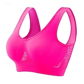 cheap Sports Bras &amp; Vests-Sports Bra Hollow Mesh Back Sports Bra Fitness Yoga Vest Shockproof Yoga Bra Without Steel Ring