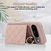 お買い得  その他のスマホケース-電話 ケース 用途 ピクセル9プロ ピクセル9プロXL Pixel 8 Pro Pixel 8 ピクセル9 バックカバー スタンド付き ストラップ付き カード挿入口 レトロ風 TPU PUレザー