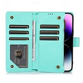 cheap iPhone Cases-Phone Case For iPhone 16 Pro Max Plus iPhone 15 Pro Max Plus iPhone 14 13 12 11 Pro Max Plus iPhone 14 Pro Max iPhone 13 12 11 Pro Max Flip Cover with Stand Holder with Wrist Strap Card Slot Retro