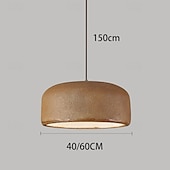 economico Luci a sospensione-lampada a sospensione in resina bianca e tortora a cupola wabi-sabi lampada a sospensione in finto cemento lampada a sospensione altezza regolabile 40/60 cm 85-265v
