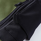 preiswerte Fleece &amp; 3 in 1 Jacken-Herren Softshelljacke Wanderjacke Winter Draussen Farbblock Winddicht Wasserabweisend Windjacke Reisen Schwarz Armeegrün Grau