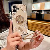 cheap iPhone Cases-Phone Case For iPhone 16 Pro Max Plus iPhone 15 Pro Max Plus iPhone 14 13 12 11 Pro Max Plus iPhone 14 Pro Max iPhone 13 12 11 Pro Max Back Cover with Stand Holder with Wrist Strap Shockproof Retro