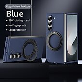 baratos Capa Samsung-telefone Capinha Para Dobra Z 7 Dobra Z 6 Z Fold 5 Z Fold 4 Z Fold 3 Capa traseira Com Suporte e protetor de tela Magnética Retro PC Metal