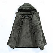 abordables Softshell, polares y chaquetas de montaña-Hombre Chaqueta de lana Al aire libre Forro Polar Resistente al Viento Trajes de senderismo Ropa de senderismo Invierno Otoño Paravientos Color sólido Negro Verde Ejército Caqui