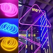 cheap Neon LED Lights-Waterproof 360 Round Neon Led Light Strip 220V-240V Tube Flexible Rope Lights Pool Light Strip Holiday Home Decoration for Indoors Outdoors DIY Decor