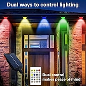 tanie Słoneczne światła sznurka-36leds 53ft solar energy permanent outdoor lights, rgbic smart eaves lights, led string vertity lights z aplikacją &amp;zdalne oświetlenie zewnętrzne IP65 wodoodporne na dach, na święta Bożego Narodzenia,