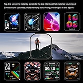 abordables Relojes inteligentes-iMosi ZW65 Reloj inteligente 2.01 pulgada Smartwatch Reloj elegante Bluetooth Monitoreo de temperatura Podómetro Recordatorio de Llamadas Compatible con Android iOS Mujer Hombre Llamadas con Manos