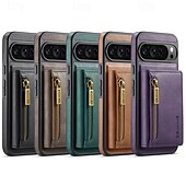billige Andre telefonetuier-telefon Etui Til Pixel 9 Pro Pixel 9 Pro XL Pixel 8 Pro Pixel 8 Pixel 9 Bakdeksel med stativ Avtagbar Magnetisk Kontor / Bedrift TPU PU lær