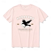 ieftine Grafică a personajelor din desene animate și film-Haikyuu Karasuno High Costum Cosplay Tricou Anime Imprimeu Grafic Imprimare Harajuku Grafică Pentru Bărbați Pentru femei Adulți Înapoi la Școală