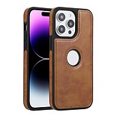 お買い得  iPhone用ケース-電話 ケース 用途 iPhone 16 Pro Max プラス iPhone 15 プロマックスプラス iPhone 14 13 12 11 Pro Max Plus iPhone 14 Pro Max iPhone 13 12 11 Pro Max バックカバー 耐衝撃 レトロ風 TPU PUレザー