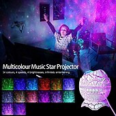 preiswerte Projektorlampe und Laser-Projektor-Star Galaxy Projektor Licht Planetenprojektor Bluetooth Lautsprecher Ferngesteuert Laserlichtprojektor Hochzeit Party Weihnachten Mehrere Farben