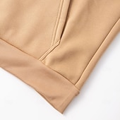 economico felpe con cappuccio da uomo di base-Per uomo Felpa con cappuccio Felpa con zip Felpa con cappuccio in pile Compatto Nero Blu marino Cachi Grigio chiaro Grigio scuro Con cappuccio mezza cerniera Liscio Tasche Ufficio Sportivo Informale