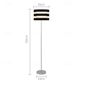 abordables lampadaire led-lampadaire design tambour rayé nordique lampadaire moderne avec abat-jour lampe de chevet de chambre lampe verticale lampe sur pied 110-240v