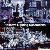 abordables Guirlandes lumineuses à brancher-Guirlande lumineuse de Noël 100 m 1000 LED, guirlande lumineuse en fil de cuir étanche avec télécommande, basse tension, parfaite pour la décoration extérieure et intérieure de Noël