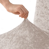 baratos Capa para Cadeira de Jantar-capas de cadeira de jantar de veludo pelúcia preto, capas protetoras de cadeira de encosto alto de elastano bordô capa de assento com elástico para sala de jantar, casamento