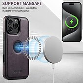Недорогие Чехлы для iPhone-телефон Кейс для Назначение iPhone 16 Про Макс Плюс Айфон 15 Про Макс Плюс iPhone 14 13 12 Pro Max Plus iPhone 14 Pro Max iPhone 13 12 Pro Max Кейс на заднюю панель со стендом Съемный Магнитный Ретро