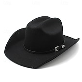 levne Klobouk Fedora-Pánské Klobouk Kentucky Derby Sluneční klobouk Kovbojský klobouk Klobouk Fedora Trilby Černá Velbloudí Polyester Retro styl Módní 18. století stát Texas Denní Tématický večírek Plná / Jednobarevná