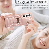 economico Cover Samsung-telefono Custodia Per Z Fold 5 Z Fold 4 Z Fold 3 Per retro con cordino con cinturino da polso Slot per schede Retrò TPU pelle sintetica
