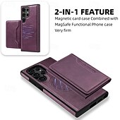 お買い得  サムスン用ケース-電話 ケース 用途 S24 Ultra S24 Plus S24 S23 S23 Ultra S23 Plus S22 S22 プラス ウルトラ S25ウルトラ バックカバー スタンド付き 取り外し可 磁石バックル レトロ風 TPU PUレザー
