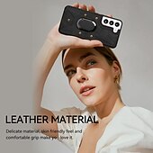 levne Pouzdra pro Samsung-telefon Carcasă Pro S23 Ultra Plus S23 S22 S22 Plus Ultra S21 FE S21 S21 Ultra Plus A54 A34 A14 S20 Plus S20 Ultra Zadní kryt Držák na prsteny Nárazuvzdorné Retro TPU PU kůže