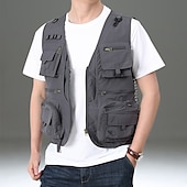 preiswerte Westen-Herren Weste für Wanderer Wander-Fleeceweste Ärmellos Weste Außen Atmungsaktiv Komfortabel Tasche Polyester Schwarz Armeegrün Rot Jagd Angeln Klettern
