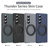 baratos Capa Samsung-telefone Capinha Para Dobra Z 7 Dobra Z 6 Z Fold 5 Z Fold 4 Z Fold 3 Capa traseira Com Suporte e protetor de tela Magnética Retro PC Metal