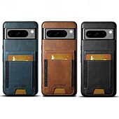 זול תיק טלפון אחר-טלפון מגן עבור Pixel 9 Pro Pixel 9 Pro XL Pixel 8 Pro Pixel 8 פיקסל 9 Pixel 7 Pixel 7 Pro Pixel 6 Pixel 6 Pro כיסוי אחורי עם מעמד חריץ לכרטיס עמיד בזעזועים רטרו TPU PC עור PU