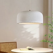 economico Luci a sospensione-lampada a sospensione in resina bianca e tortora a cupola wabi-sabi lampada a sospensione in finto cemento lampada a sospensione altezza regolabile 40/60 cm 85-265v