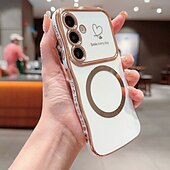 Недорогие Чехлы для Samsung-телефон Кейс для Назначение S24 S24 Ultra Plus S23 Ultra Plus S23 S22 S22 Плюс Ультра S25 Ультра Кейс на заднюю панель Магнитный Поддержка беспроводной зарядки Защита от удара Ретро Покрытие