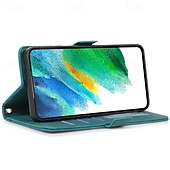 abordables Coques Samsung-téléphone Coque Pour S23 S22 S21 S20 Plus Ultra S21 FE A72 A52 A32 A22 A12 A71 A51 A31 A21s S20 FE Couvercle rabattable Avec Support avec dragonne Fente pour carte Rétro TPU faux cuir