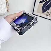 cheap Samsung Cases-Phone Case For Samsung Galaxy Z Flip 6 Z Flip 5 Z Flip 4 Z Flip 3 Back Cover Shockproof Retro PC PU Leather